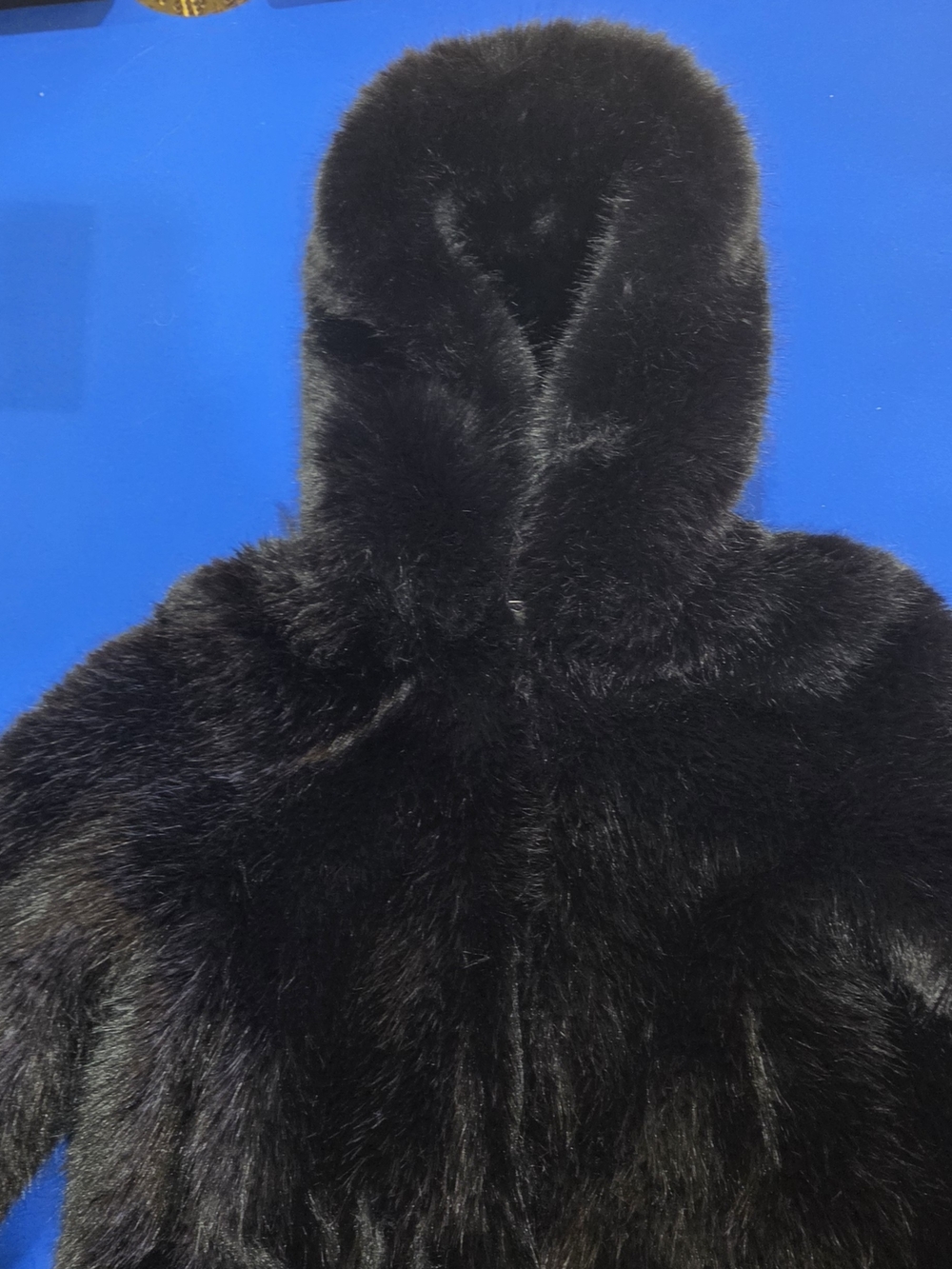 Free People Louder Please  Black Plush Faux-Fur Cropped Jacket SOLD OUT ON LINE - Picture 2 of 6